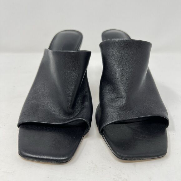 Tony Bianco Nappa Mule in Black Leather Size US 5 EUC Minimalist - Picture 2 of 11